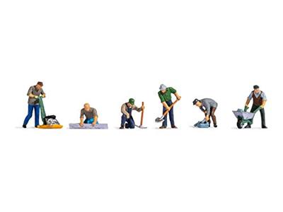 NOCH 45112 TT Wegwerkers figuren Geverfd, Staand