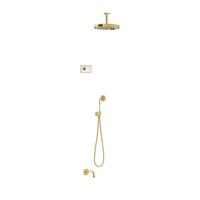 Regendouche set electronisch Tres Shower Technology Classic | Inbouw | Thermostaatkraan | 3-weg | Vintage | 24k Goud glans - thumbnail
