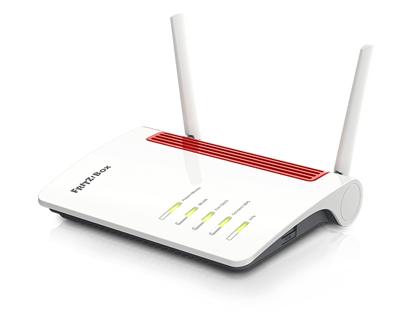 AVM FRITZ!Box 6850 (LTE-Modem, tot 150 Mbit/s, WLAN AC + N tot 866 Mbit/s (5 GHz) en 400 Mbit/s (2, 4 GHz), 4 x Gigabit LAN, 1 x USB 3.0)