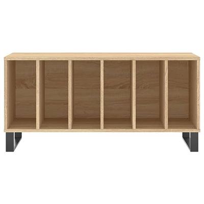 Platenkast 100x38x48 cm bewerkt hout sonoma eikenkleurig - thumbnail