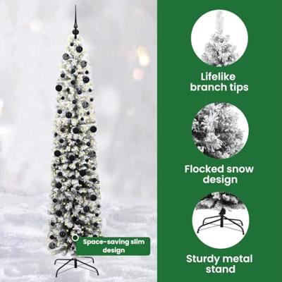 VidaXL Kunstkerstboom groen 240 cm pvc en staal en kunststof