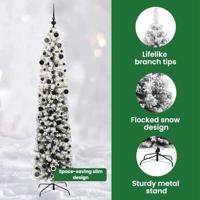 VidaXL Kunstkerstboom groen 240 cm pvc en staal en kunststof - thumbnail