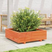 VidaXL Plantenbak 90x90x26,5 cm massief grenenhout wasbruin - thumbnail