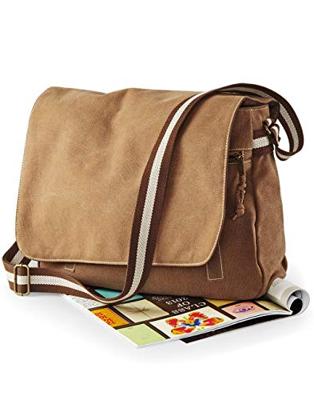Quadra QD610 Vintage Canvas Despatch Bag - Sahara - 40 x 30 x 12 cm Quadra QD610 Vintage Canvas Despatch Bag - Sahara - 40 x 30 x 12 cm