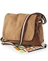 Quadra QD610 Vintage Canvas Despatch Bag - Sahara - 40 x 30 x 12 cm - thumbnail