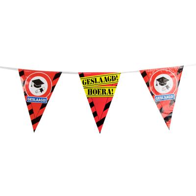 Vlaggenlijn hoera geslaagd