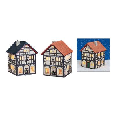 Wurm Lichthaus "Knusperhäuschen Tee-Stube" Bonn, 2-voudig (B/H/D) 12x16x12cm