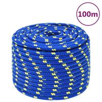 VidaXL Boottouw 14 mm 100 m polypropeen blauw - thumbnail