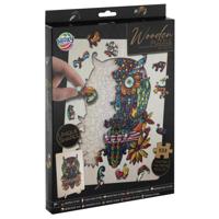 Creative Craft Group Houten legpuzzel uil, 133st. - thumbnail