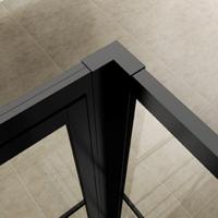 Koppelset Wiesbaden Horizon voor Inloopdouche Met Nisdeur 200x4.7 cm Mat Zwart - thumbnail