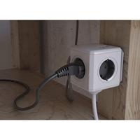 Allocacoc 10435/DEEUAC Stekkerdoos Powercube USB-C | USB-A | 4 Sockets | 1,5 meter - Wit/Grijs - thumbnail