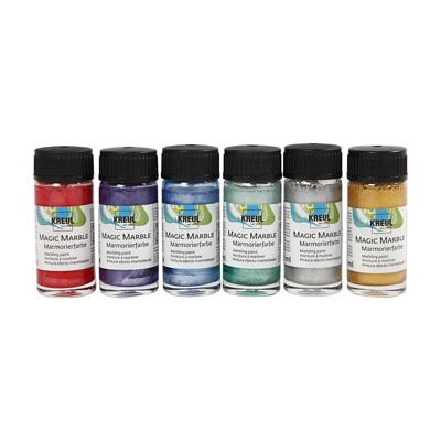 Creativ Company Marmerverf - metallic kleuren, 6x20ml