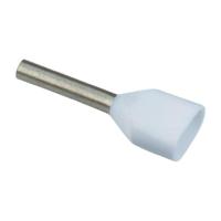 Vogt Verbindungstechnik 470108D Dubbele adereindhulzen 0.5 mm² Deels geïsoleerd Wit 100 stuk(s) - thumbnail