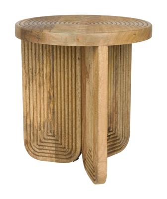 ZILT Ronde Bijzettafel 'Kang' Mangohout, 40cm