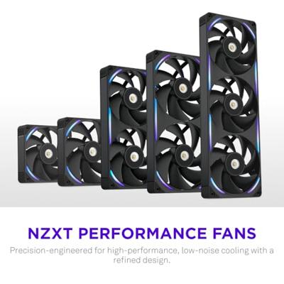 NZXT performance fan f280x rgb case fans (zwart, 2 stuks, 280 x 140 x 30 mm, pwm) NZXT performance fan f280x rgb case fans (zwart, 2 stuks, 280 x 140 x 30 mm, pwm)