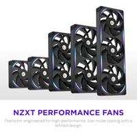 NZXT performance fan f280x rgb case fans (zwart, 2 stuks, 280 x 140 x 30 mm, pwm) - thumbnail