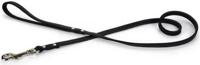 Hondenriem van leer 100cm x 10mm zwart - thumbnail