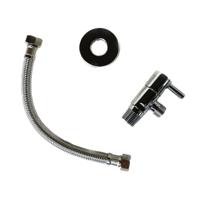 Hoekstopkraan BWS Brondby met Flexslang Chroom - thumbnail