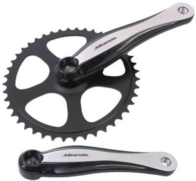 Miranda  beta 1+ crankstel 44t 3/32“, zwart/zilver