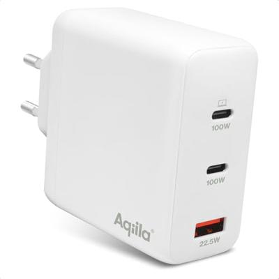 Aqiila W4 USB-oplader 120 W 1x USB-A, 2x USB-C USB PD, Quick Charge 3.0, QC 4+ Wit Binnen Aqiila W4 USB-oplader 120 W 1x USB-A, 2x USB-C USB PD, Quick Charge 3.0, QC 4+ Wit Binnen