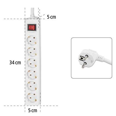 Hama 6-Wegs Dominostekker Wit.