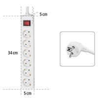 Hama 6-Wegs Dominostekker Wit. - thumbnail