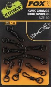 Fox Edges Kwik Change Hook Swivels Size 10