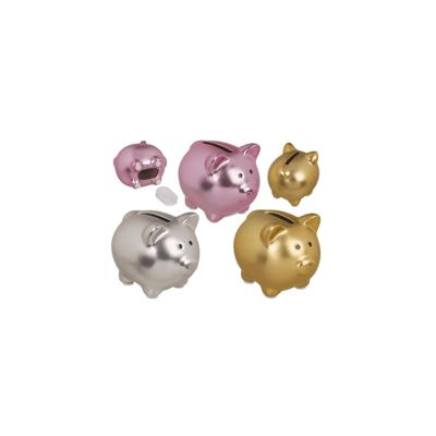 Spaarpot varken glimmend 8x6,5cm