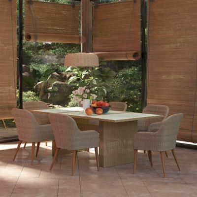 7-delige Tuinset poly rattan bruin
