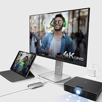 j5create USB C Hub Adapter Multi-Monitor 10-in-1 poort dockingstation 4K HDMI, VGA, Ethernet, USB 3.0, MicroSD, SD, USB-C 3.1 + stroomvoorziening | voor pc, laptop, tablet, displayaansluiting - thumbnail