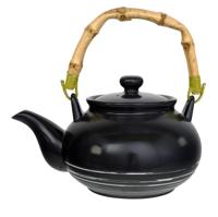 Zwart/Witte Theepot - Black Maru 1000ml - thumbnail