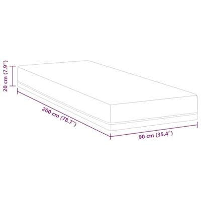 Matrassen Wit, Blauw 90 x 200 cm 100% polyester jacquard stof Matrassen Wit, Blauw 90 x 200 cm 100% polyester jacquard stof