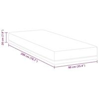 Matrassen Wit, Blauw 90 x 200 cm 100% polyester jacquard stof - thumbnail