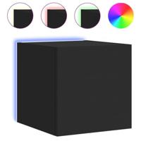 Tv-wandmeubels met LED-verlichting 2 st 30,5x35x30 cm zwart - thumbnail