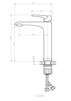 Tarma éénhendel-wastafelmengkraan hoog chroom - thumbnail