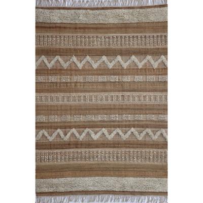 Tapijt Home ESPRIT Wit Bruin Boho 75 x 175 x 1 cm