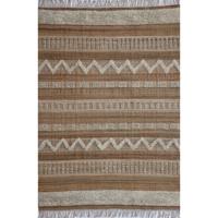 Tapijt Home ESPRIT Wit Bruin Boho 140 x 200 x 1 cm - thumbnail