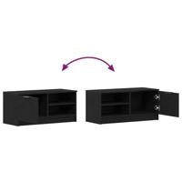 TV-kast 2 pcs Zwart 80 x 35 x 36.5 cm Bewerkt hout - thumbnail
