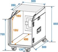 Omnitronic LS5 Laptop-Rack,12 HE 3011000L Flightcase (l x b x h) 590 x 560 x 765 mm - thumbnail