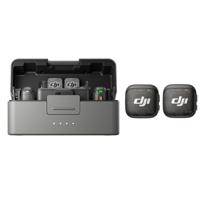 DJI Mic 3 (2 TX + 1 RX + Oplaadetui), draadloze microfoon voor iPhone/camera/Android, ultralicht, adaptieve versterkingsregeling voor gebalanceerd volume, voor 28 uur gebruik, vlog - thumbnail