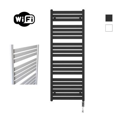 Elektrische Radiator Sanicare HWV - Moda Met Wifi 160x60 cm Mat Zwart 1159W Met Thermostaat Chroom Rechtsonder Sanicare Elektrische Radiator Sanicare HWV - Moda Met Wifi 160x60 cm Mat Zwart 1159W Met Thermostaat Chroom Rechtsonder Sanicare