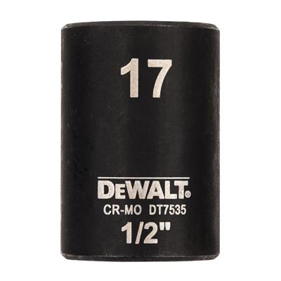DeWalt Accessoires Impact dop 17mm 1/2" (Kort - 38mm) - DT7535-QZ