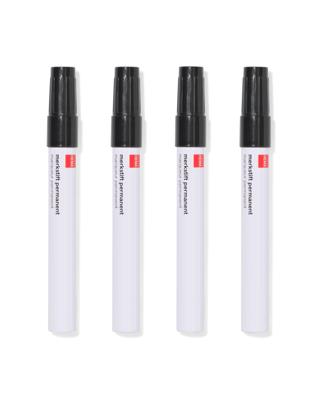 HEMA Permanent merkstiften zwart - 4 stuks