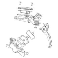 SRAM leiding bevestigings kit line mount.kit lev.ult./sil./stealth - thumbnail