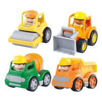 Play mini constructie voertuigen met figuren speelset, 8dlg. - thumbnail