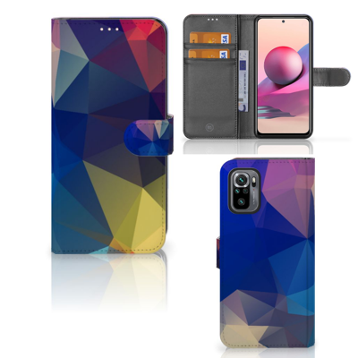 Xiaomi Redmi Note 10S | 10 4G | Poco M5s | Book Case | Polygon Dark