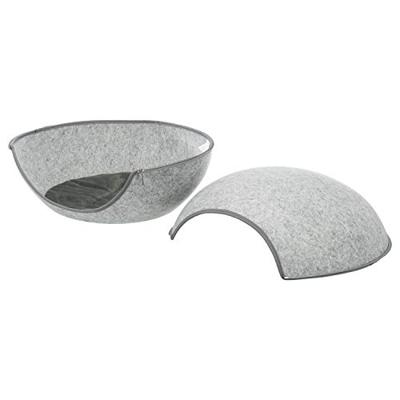 TRIXIE RELAX-IGLO LUNA VILT LICHTGRIJS 58X58X20 CM