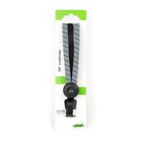 Widek triobinder eye met haak 3x12mm zwart/steengrijs - thumbnail