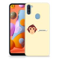 Samsung Galaxy A11 | M11 Telefoonhoesje met Naam Monkey - thumbnail
