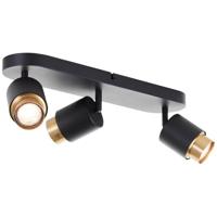 Brilliant 3-lichts opbouwspotCovelo zwart met goud - G04916/86 - thumbnail